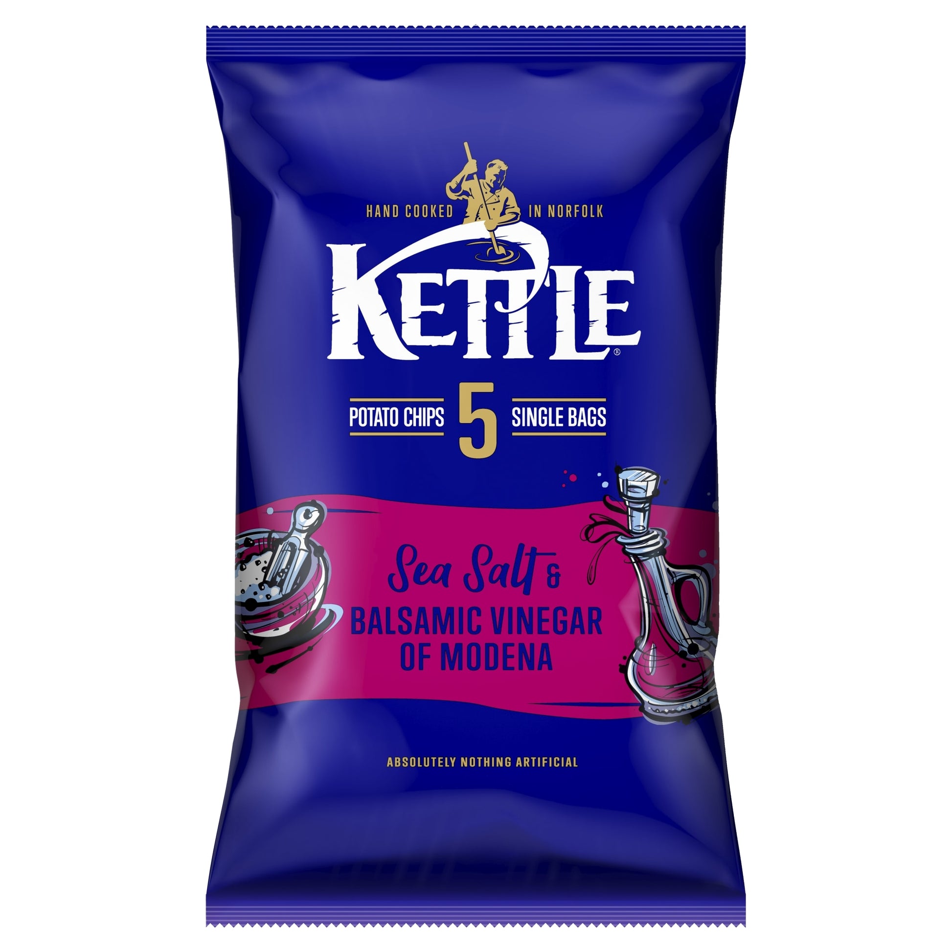 Kettle Sea Salt & Balsamic Vinegar Crisps 5 X 25G — image 1