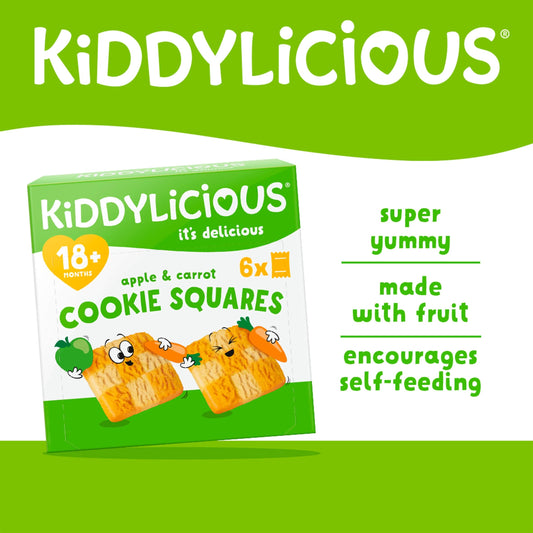 Kiddylicious Apple & Carrot Cookie Squares 6x24g — image 2