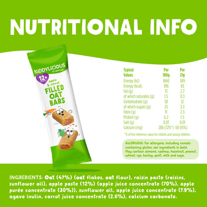 Kiddylicious Apple & Carrot Oat Bars 5x21g — image 3