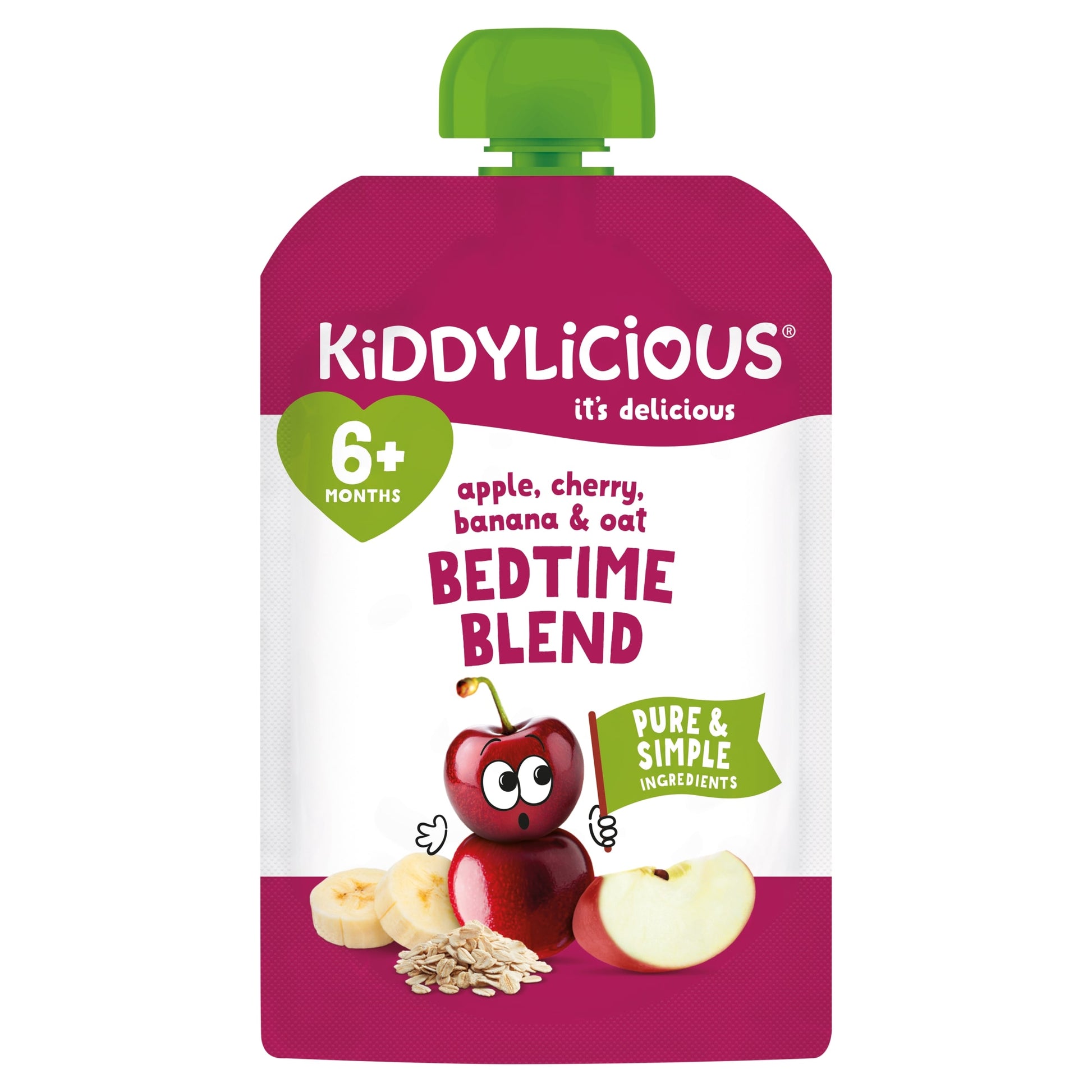 Kiddylicious Apple, Cherry, Banana & Oat Bedtime Blend 100g — image 1