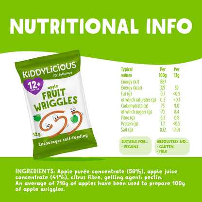 Kiddylicious Apple Fruit Wriggles 12G — image 3