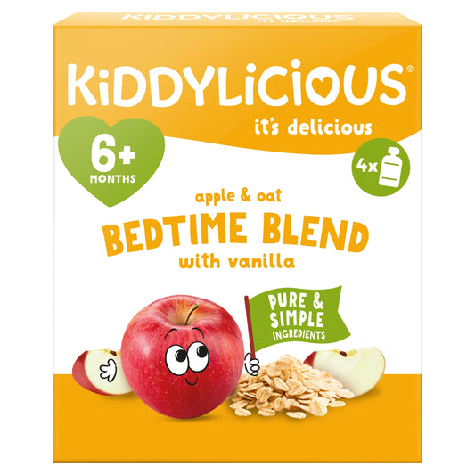 Kiddylicious Apple & Oat Bedtime Blend 4x100g — image 1