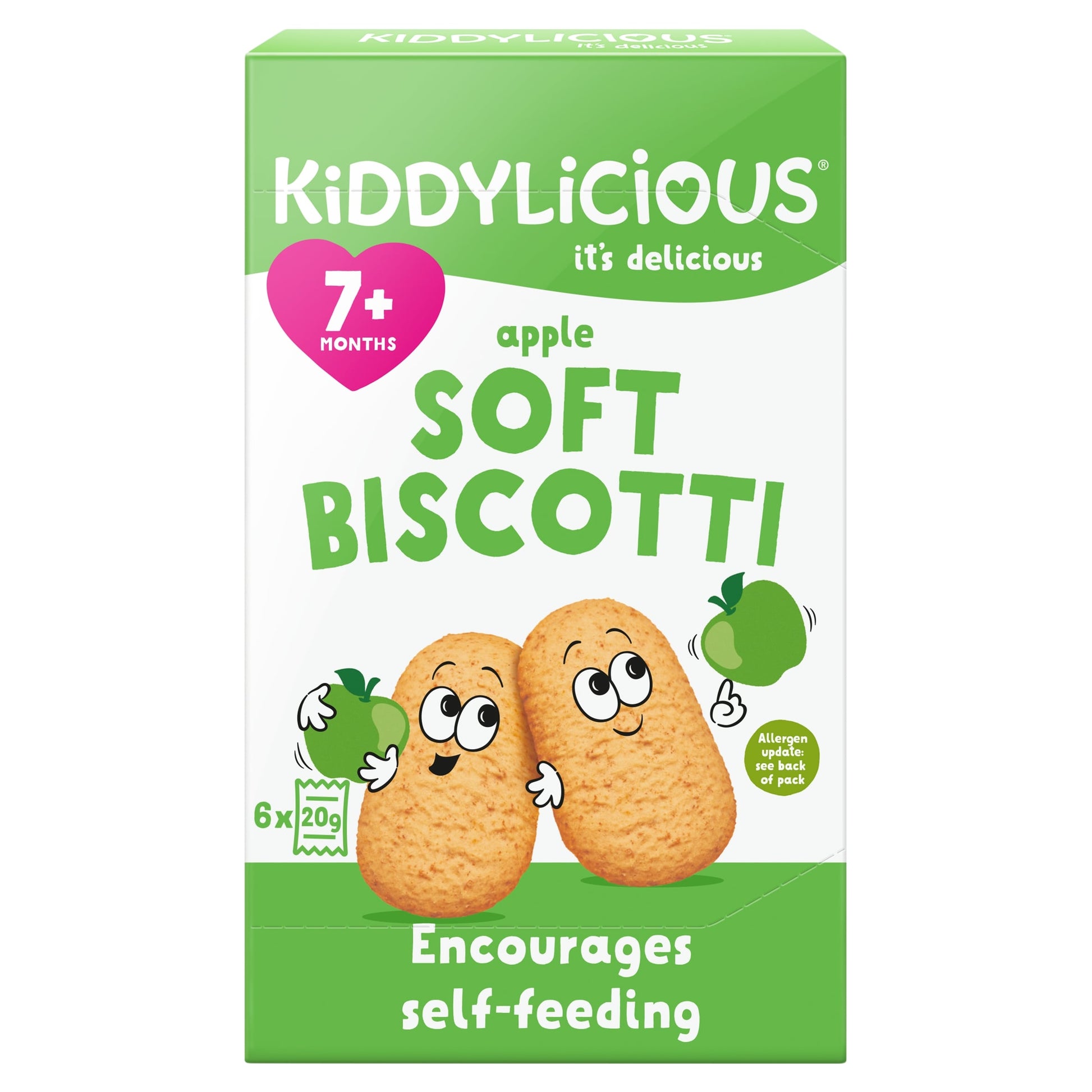 Kiddylicious Apple Soft Biscotti 6X20g — image 1