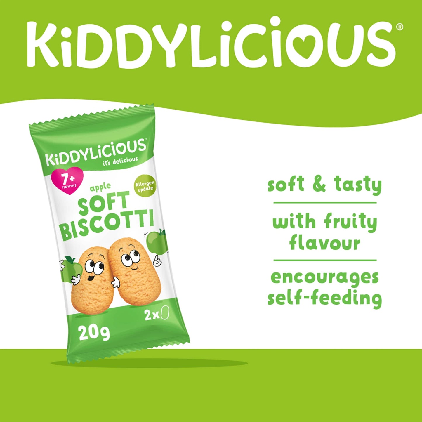 Kiddylicious Apple Soft Biscotti 6X20g — image 2