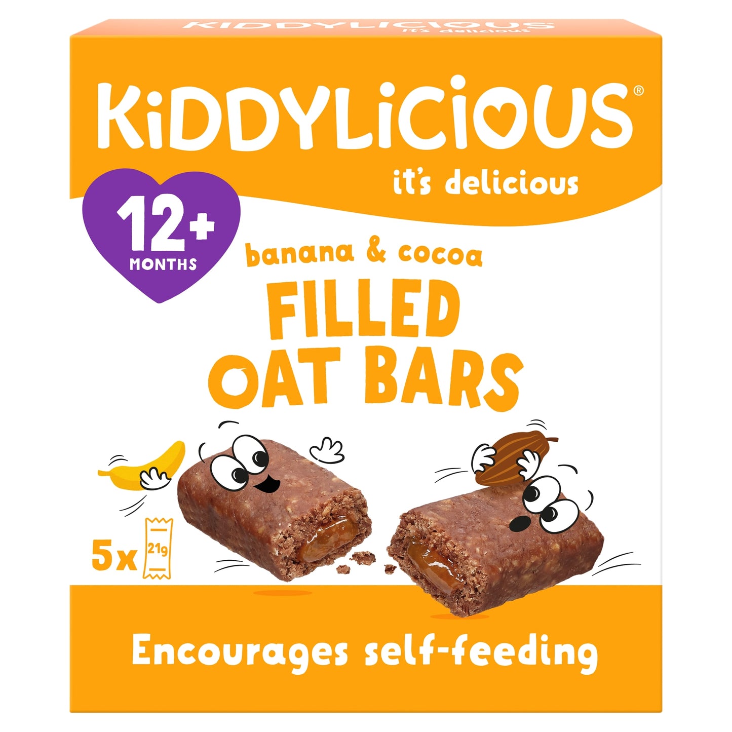 Kiddylicious Banana & Cocoa Oat Bars 5x21g — image 1