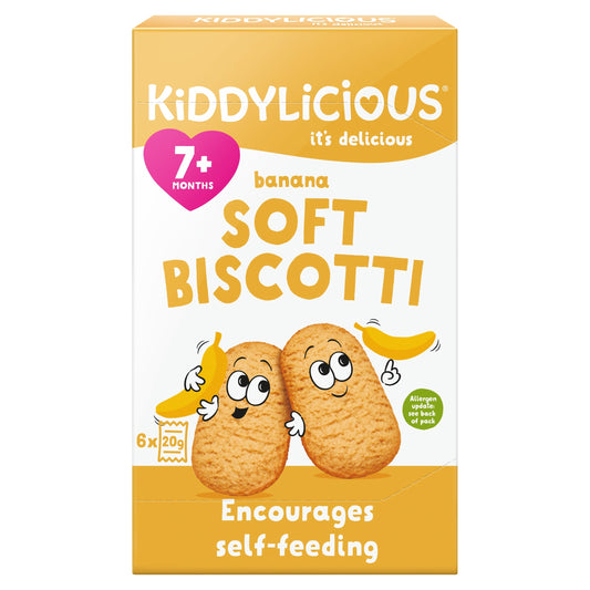 Kiddylicious Banana Soft Biscotti 6X20g — image 1