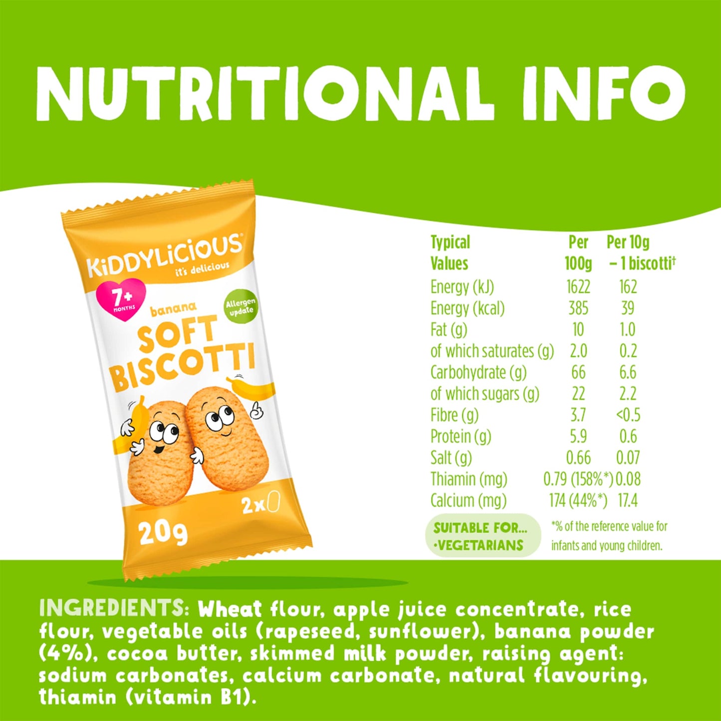 Kiddylicious Banana Soft Biscotti 6X20g — image 3