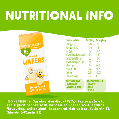 Kiddylicious Banana Wafers 6 Months 4Pack 16G — image 3