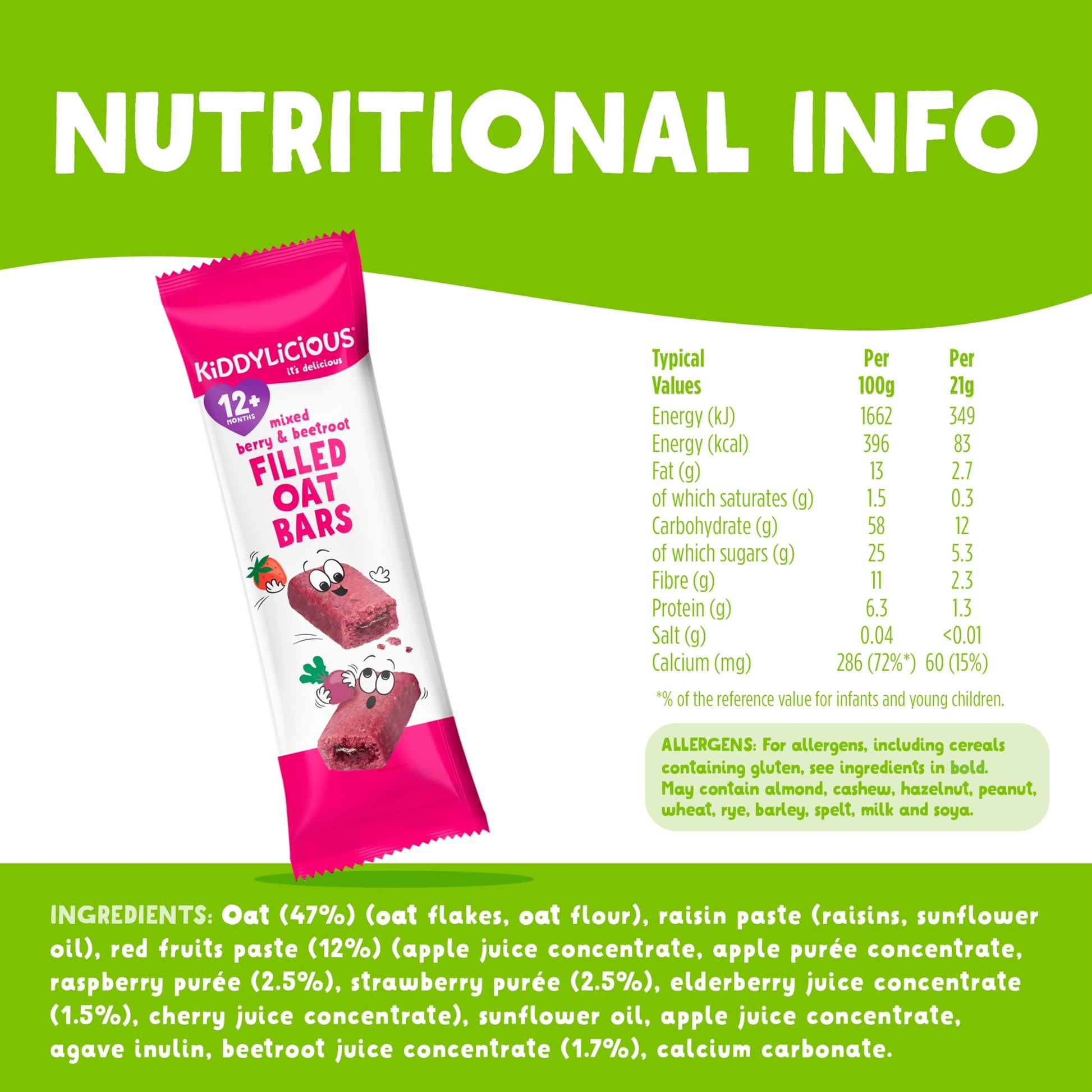 Kiddylicious Berry & Beetroot Oat Bars 5x21g — image 3
