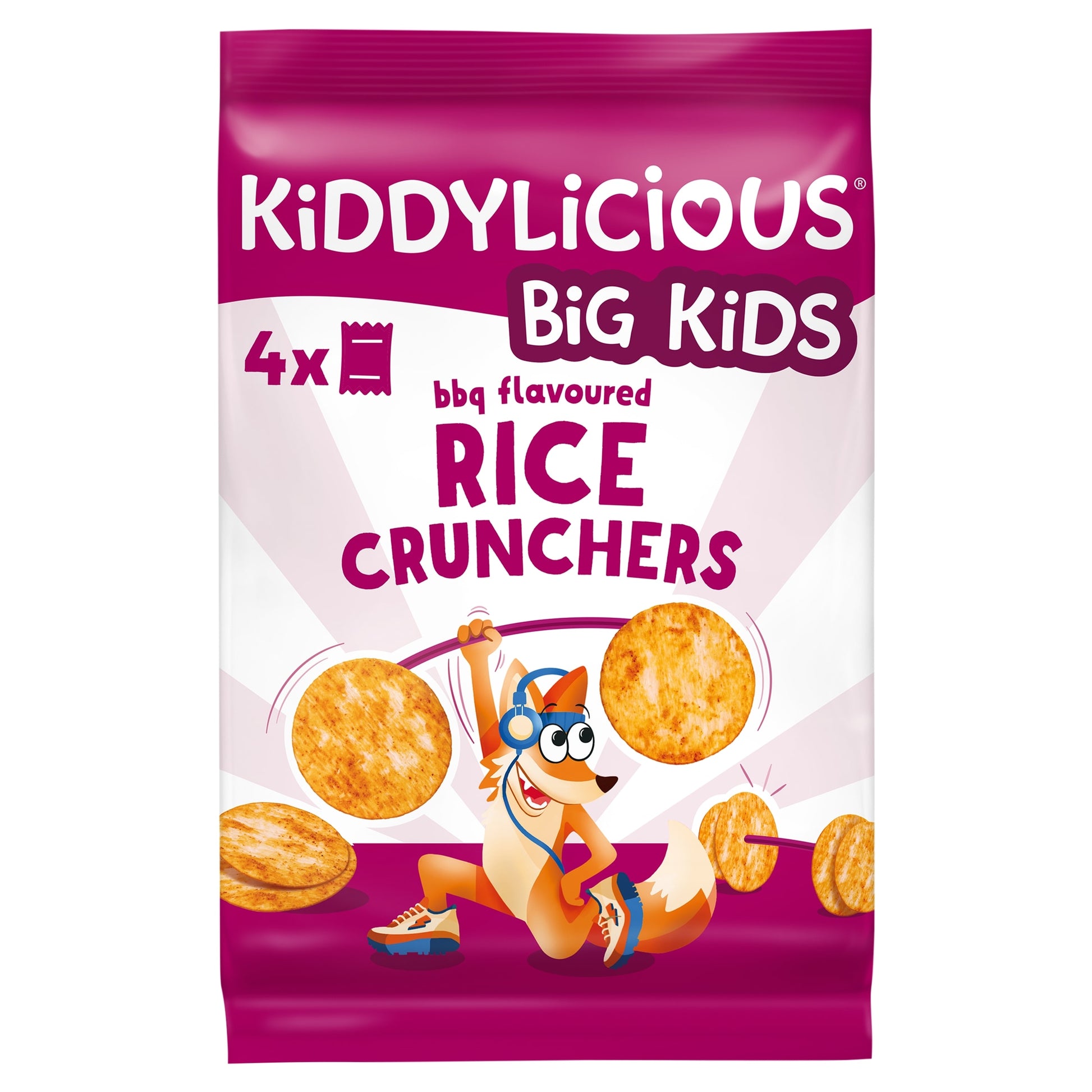 Kiddylicious Big Kids BBQ Rice Crunchers 4x15g — image 1