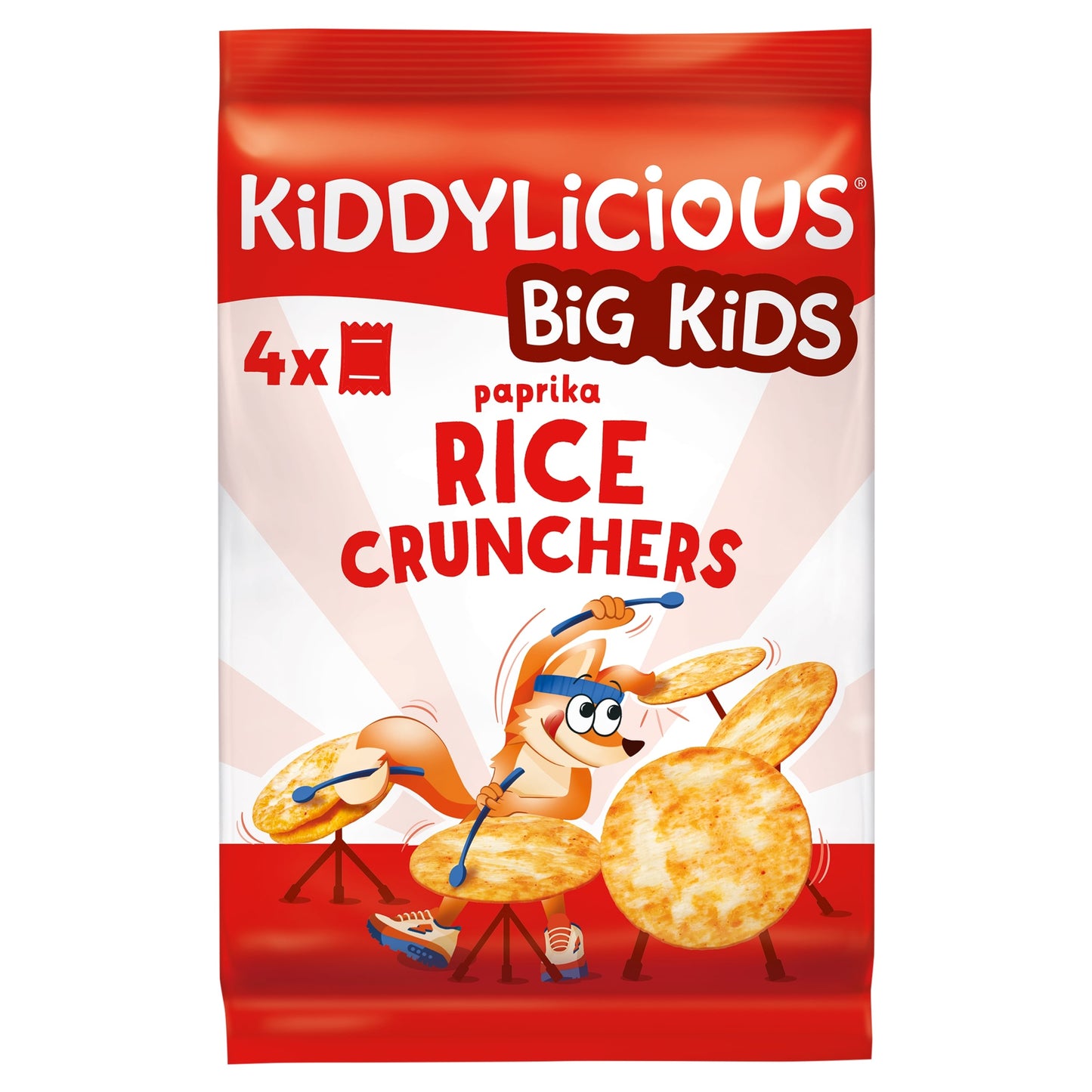 Kiddylicious Big Kids Paprika Rice Crunchers 4x15g — image 1