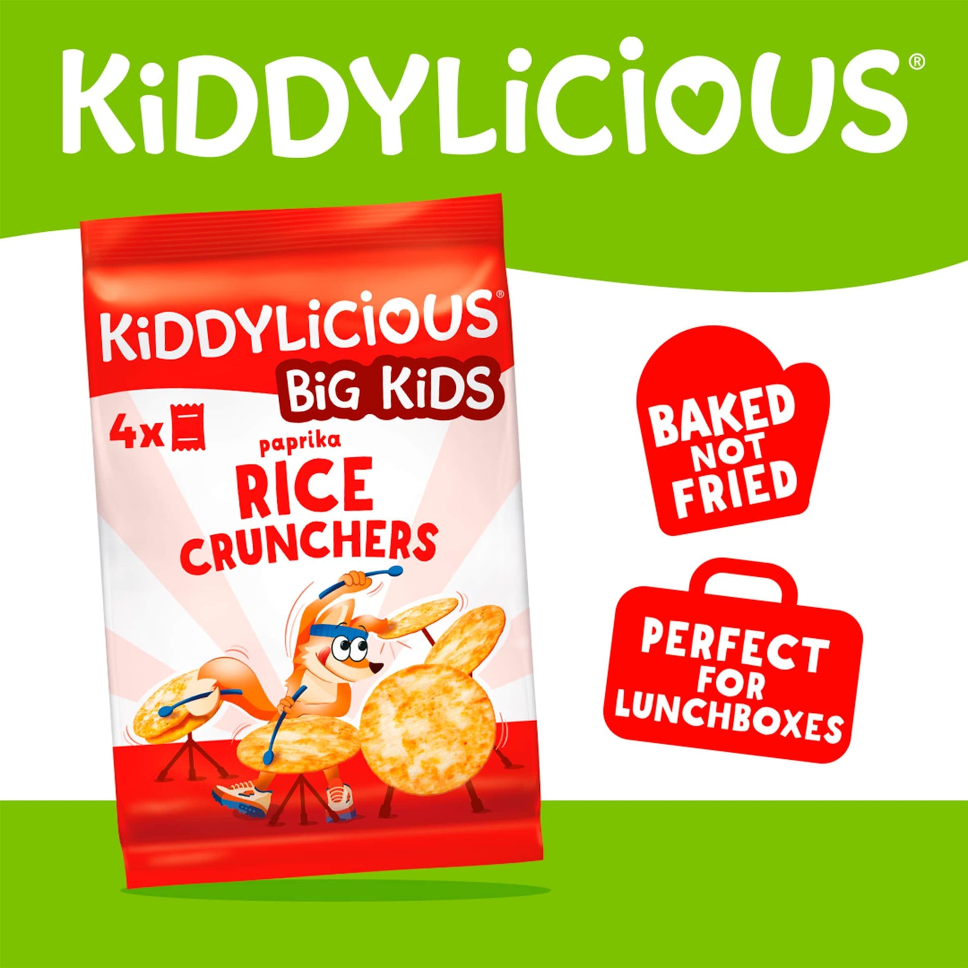 Kiddylicious Big Kids Paprika Rice Crunchers 4x15g — image 2
