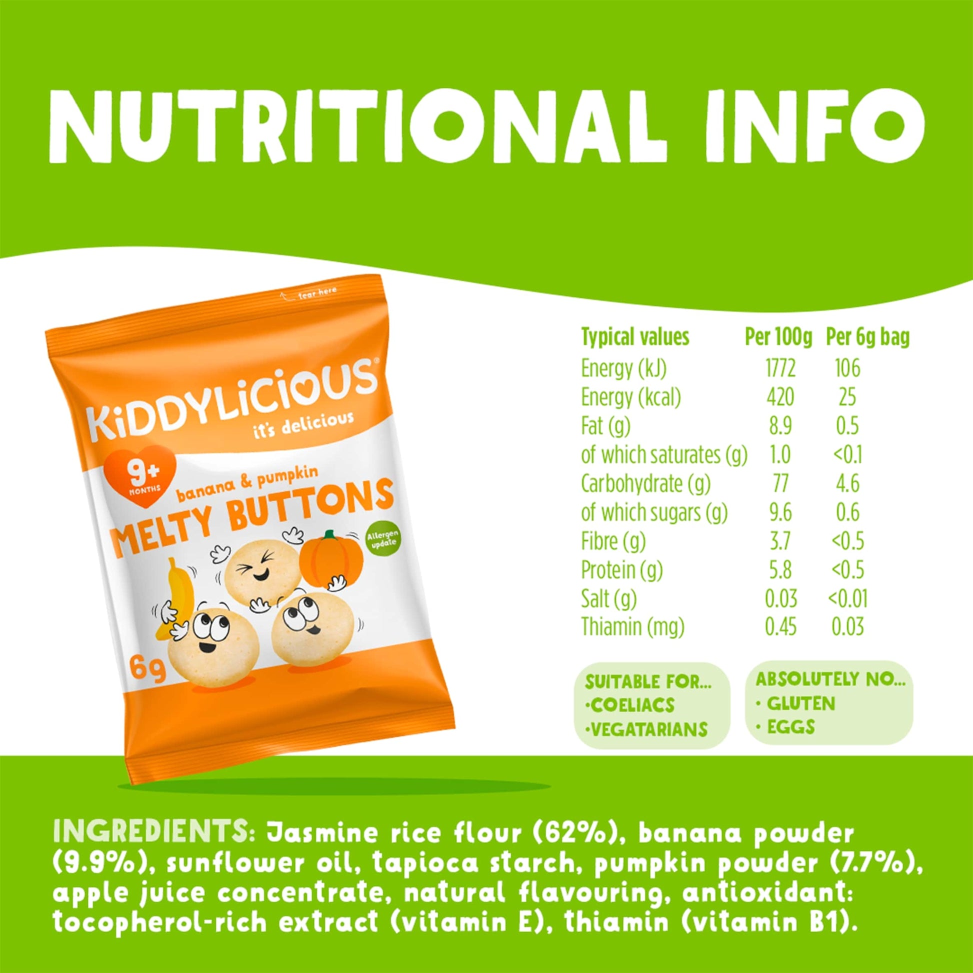 Kiddylicious Buttons Banana & Pumpkin 30G — image 3