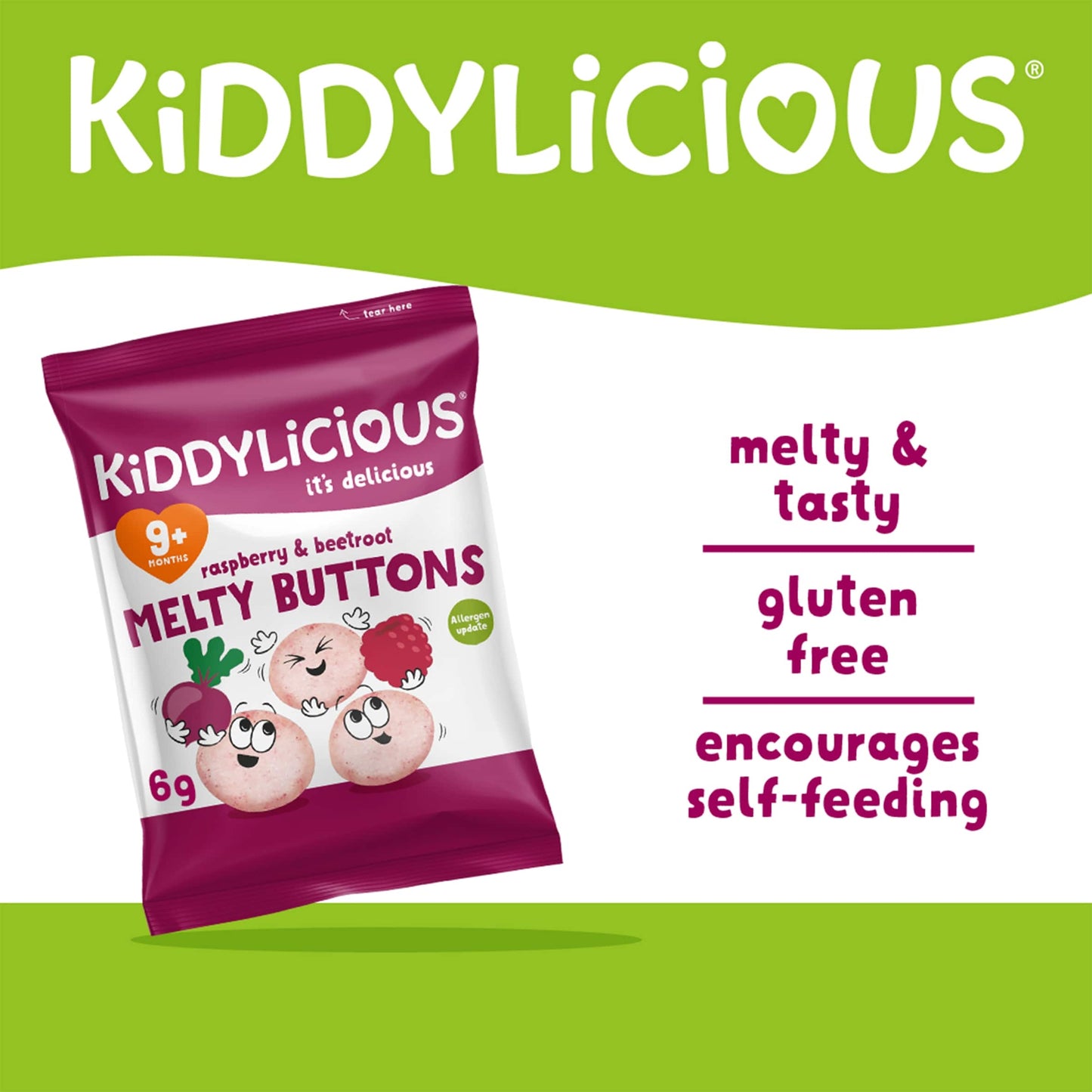 Kiddylicious Buttons Raspberry & Beetroot 30G — image 2