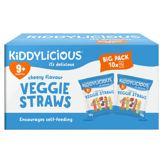Kiddylicious Cheesy Veggie Straws 10 x 12g — image 1