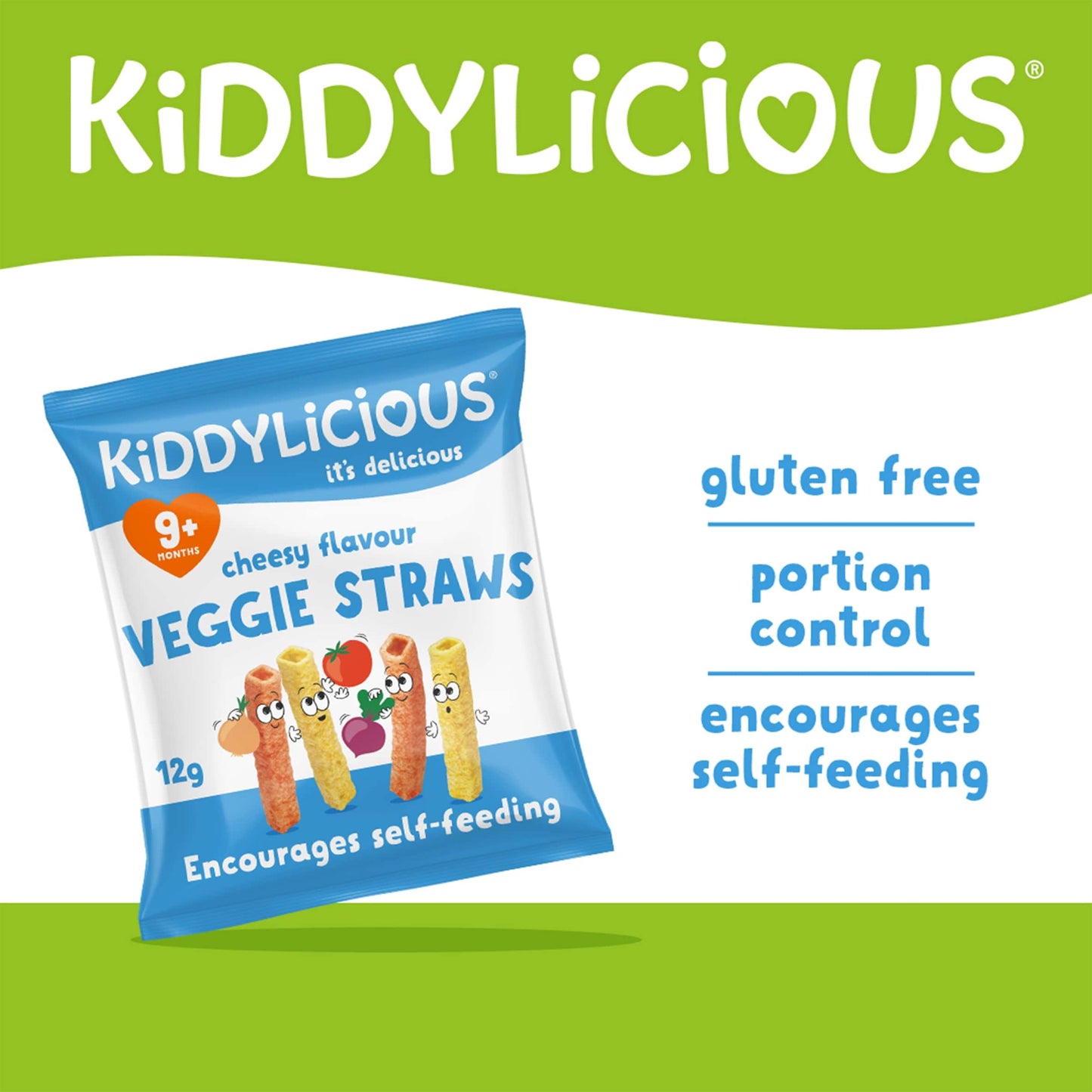 Kiddylicious Cheesy Veggie Straws 10 x 12g — image 2