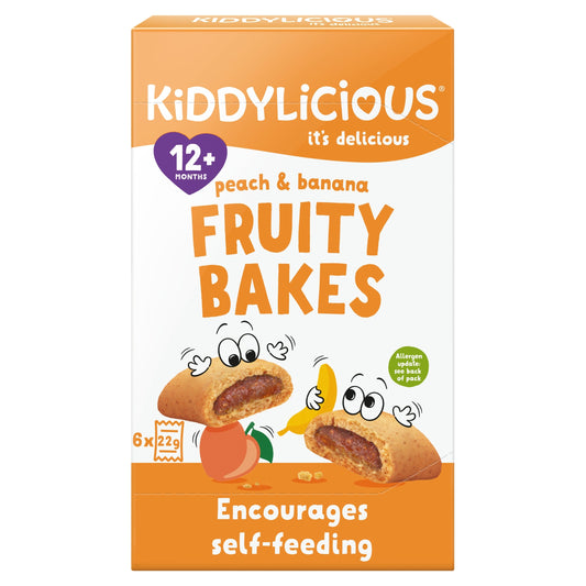 Kiddylicious Fruity Bakes - Peach & Banana 6x22g — image 1