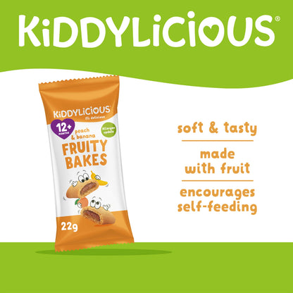 Kiddylicious Fruity Bakes - Peach & Banana 6x22g — image 2