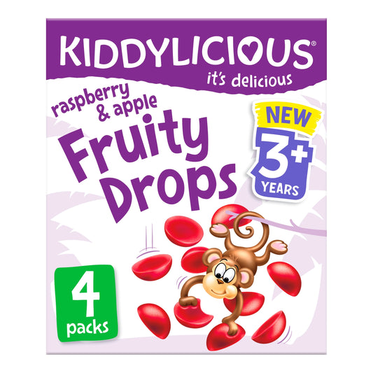 Kiddylicious Fruity Drops - Raspberry & Apple 4x16g — image 1
