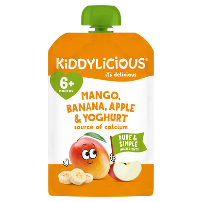 Kiddylicious Mango, Banana, Apple & Yoghurt Pouch 100g — image 1