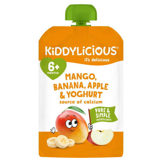 Kiddylicious Mango, Banana, Apple & Yoghurt Pouch 100g — image 1