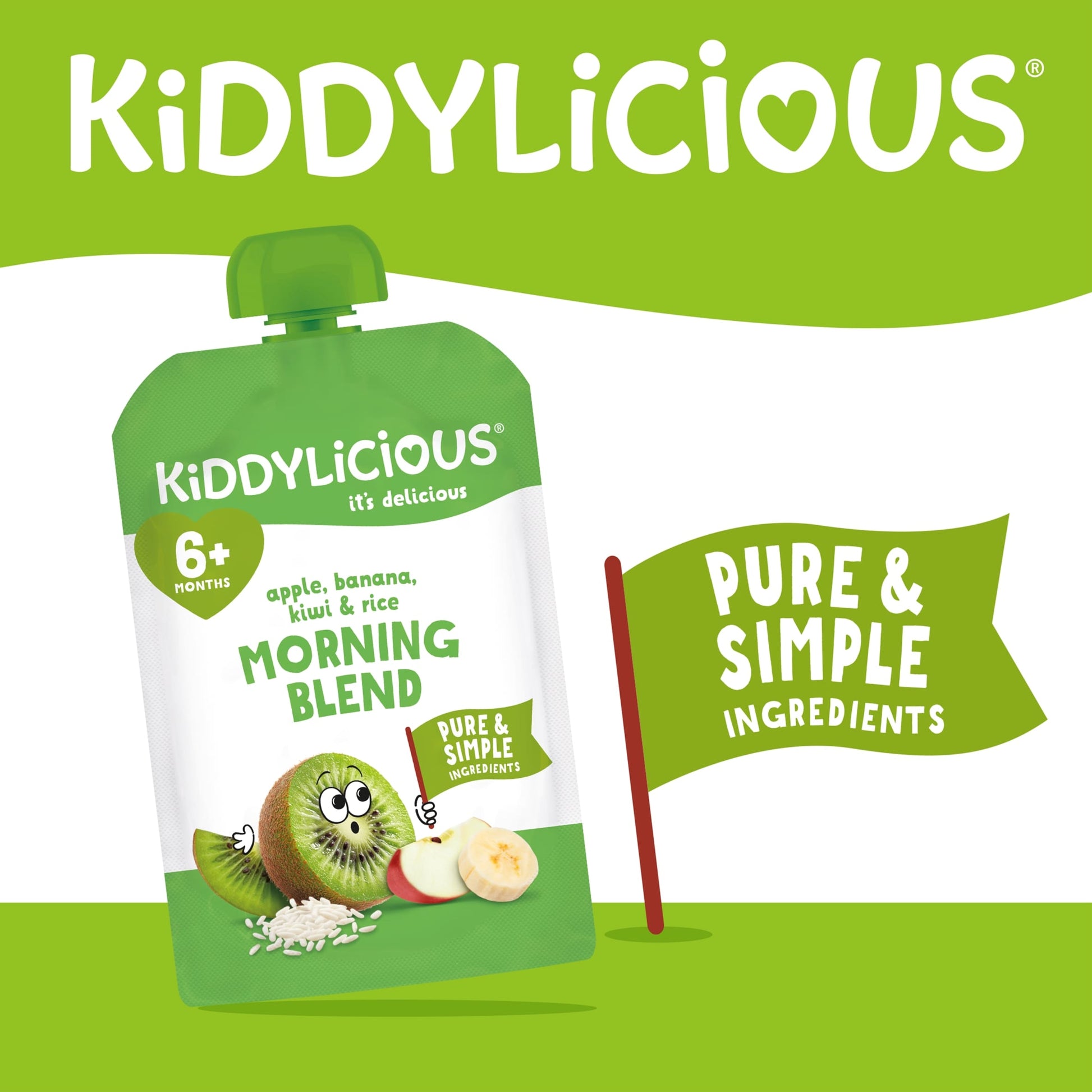 Kiddylicious Morning Blend Apple, Banana, Kiwi and Rice 100g — image 2