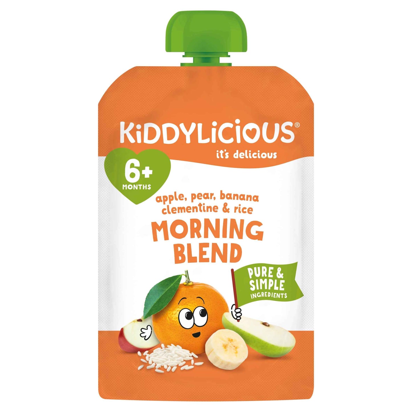 KIDDYLICIOUS Morning Blend Apple, Pear, Banana, Clementine And Rice