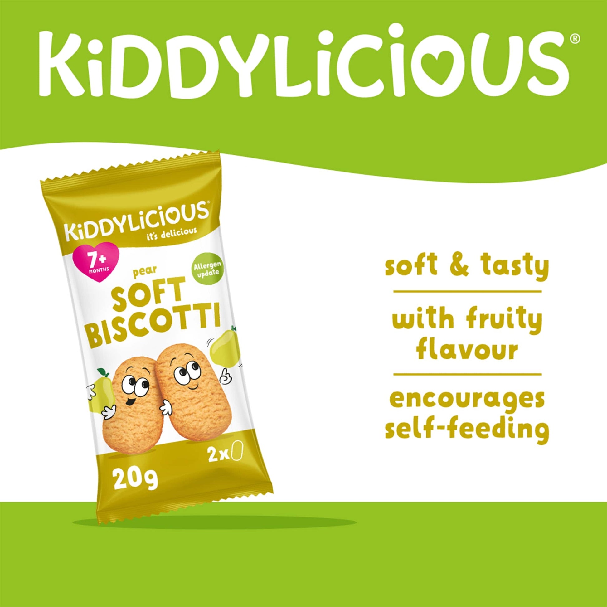 Kiddylicious Pear Soft Biscotti 6x20g — image 2