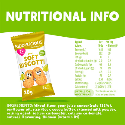 Kiddylicious Pear Soft Biscotti 6x20g — image 3