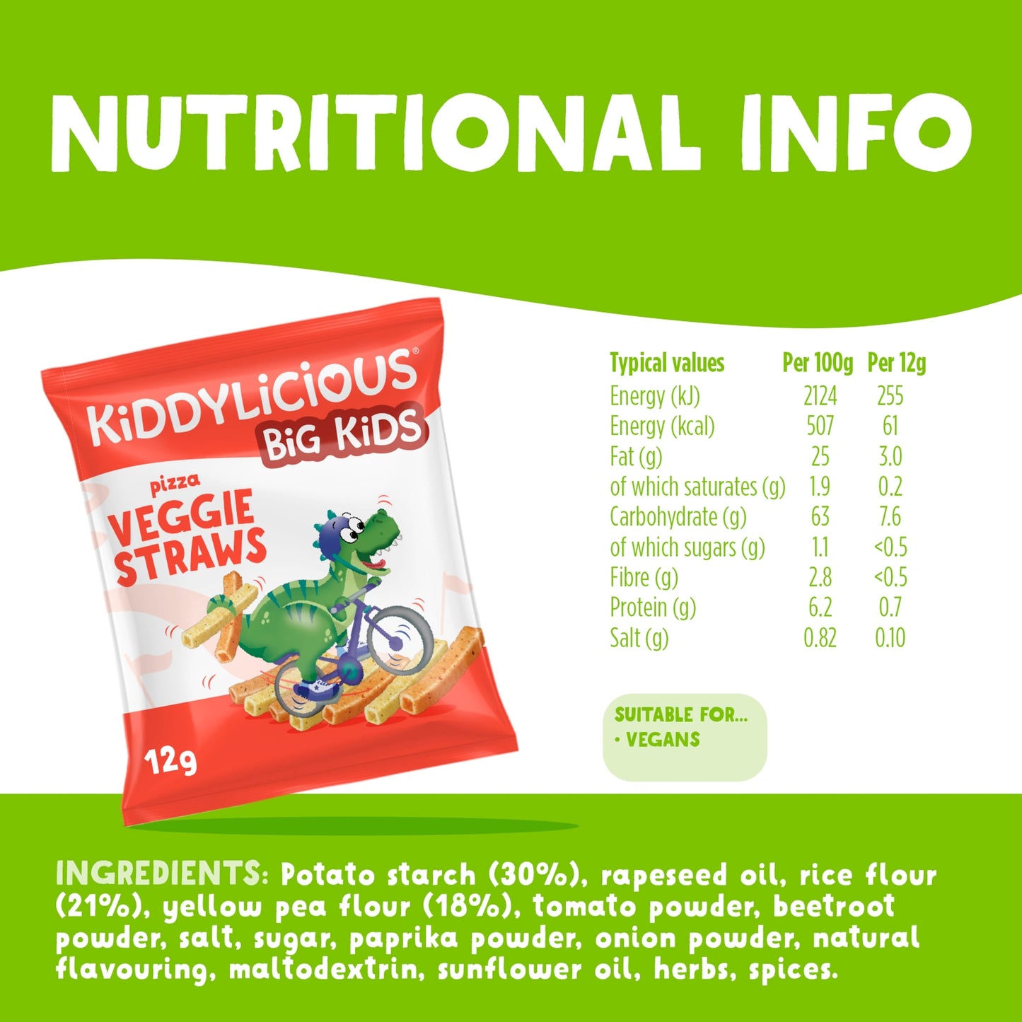 Kiddylicious Pizza Veggie Straws 4x12g — image 3