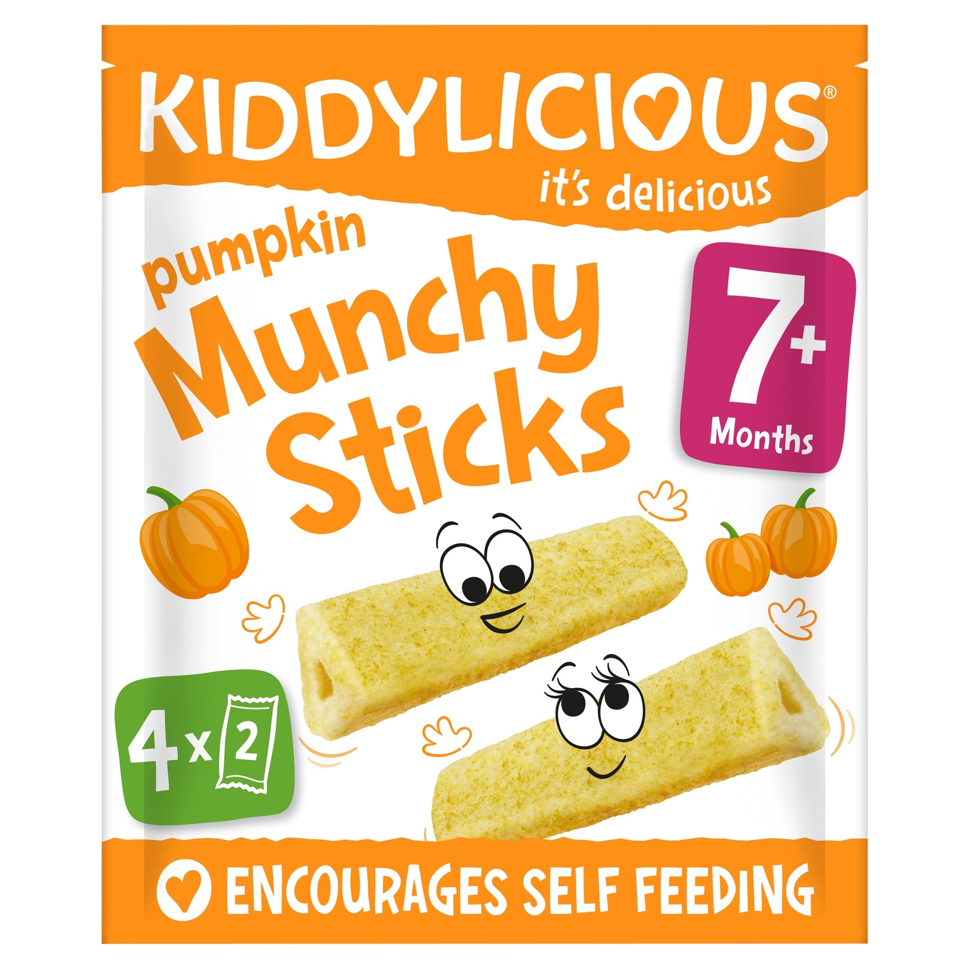 Kiddylicious Pumpkin Munchy Sticks 4x4g — image 1