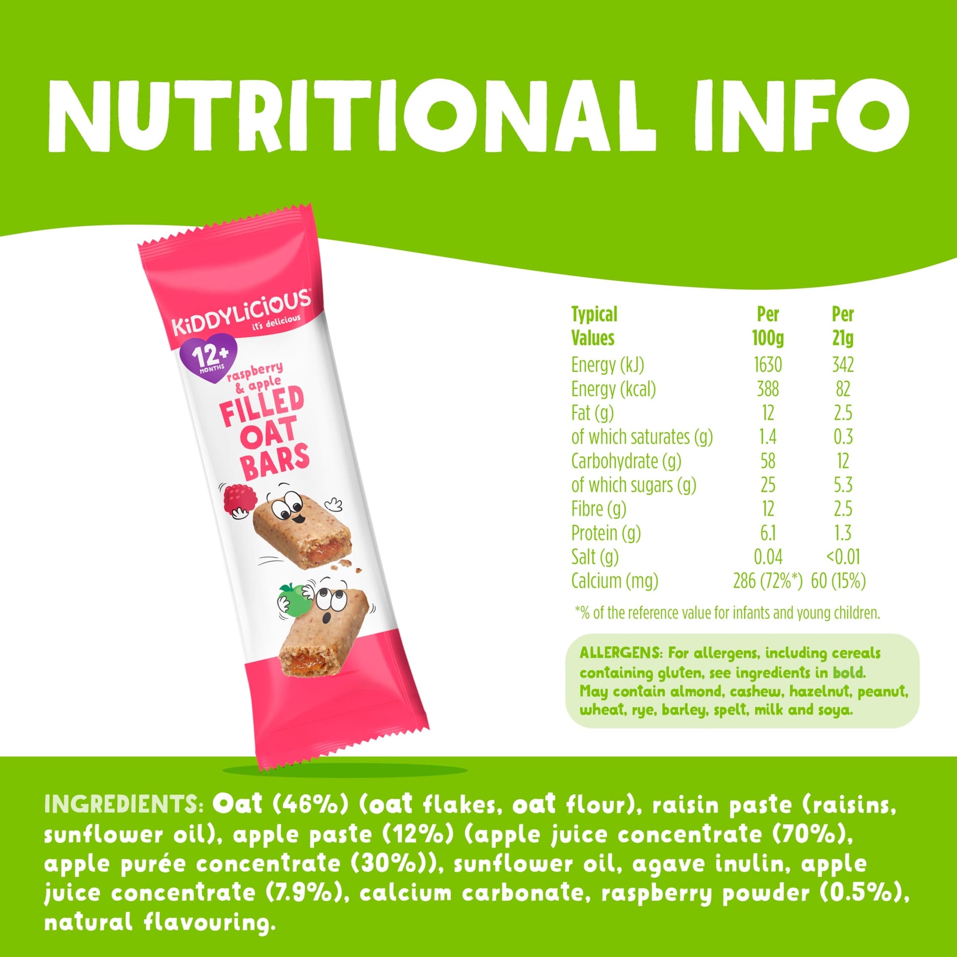 Kiddylicious Raspberry & Apple Oat Bars 5x21g — image 3