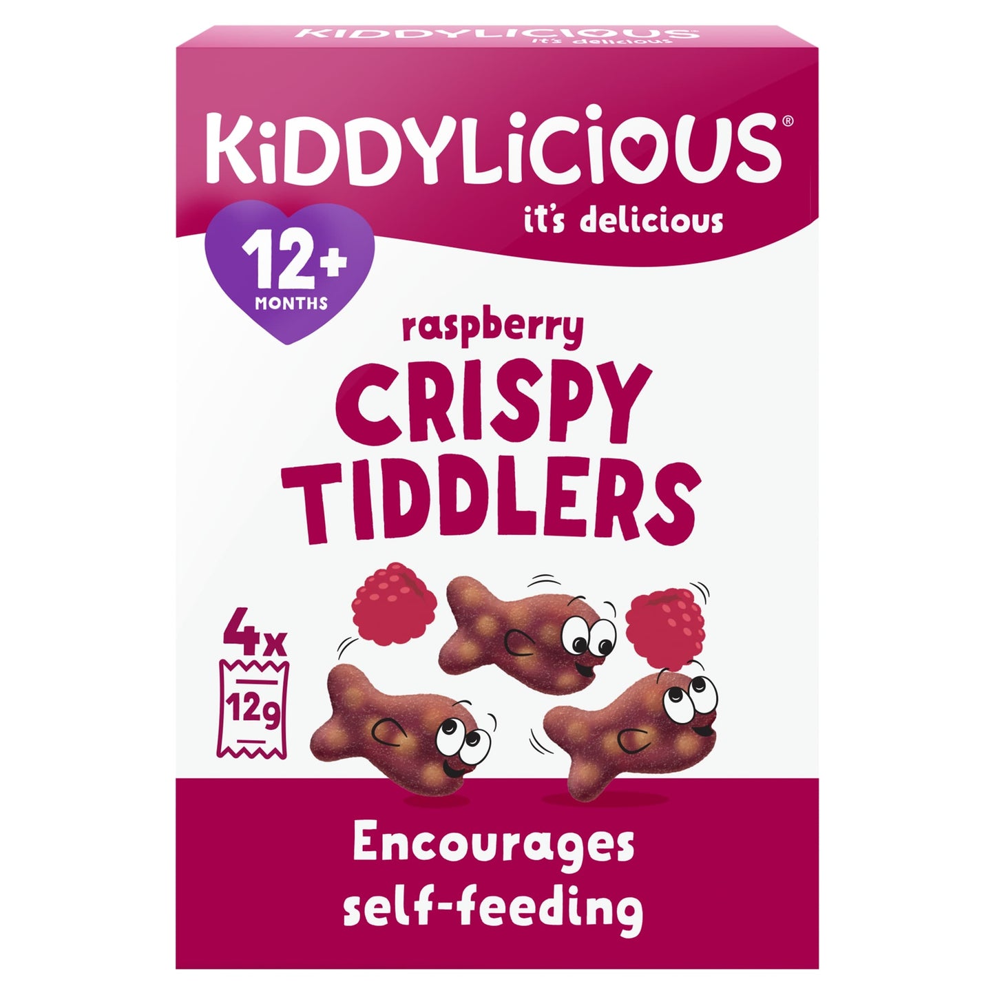 Kiddylicious Raspberry Crispy Tiddlers 4X12g — image 1