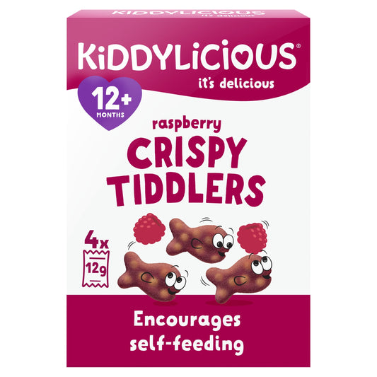 Kiddylicious Raspberry Crispy Tiddlers 4X12g — image 1
