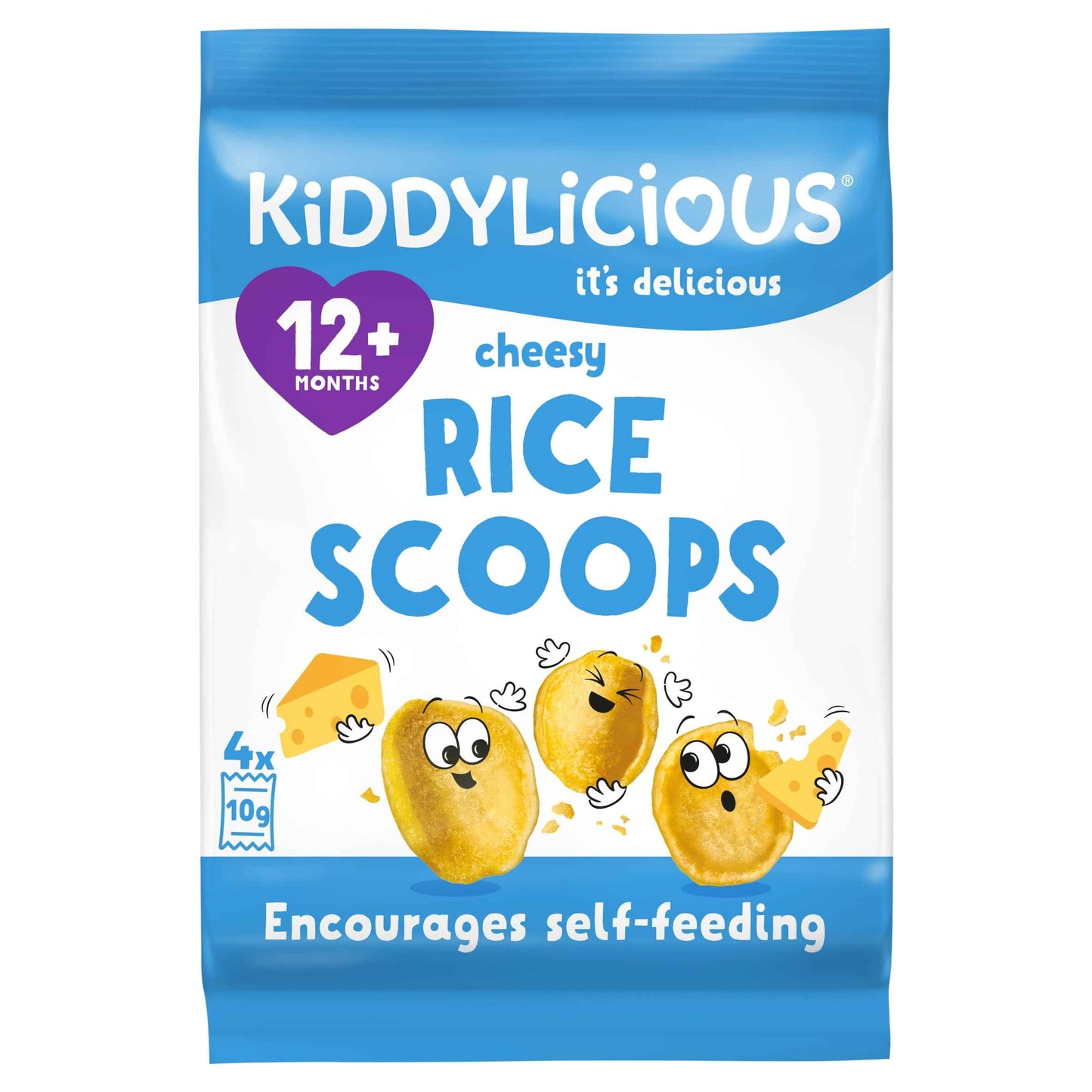 KIDDYLICIOUS Rice Scoops Cheesy 4x10g