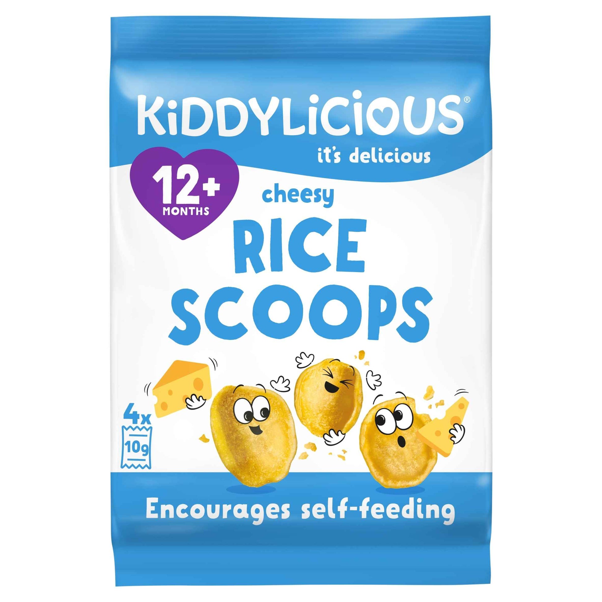 KIDDYLICIOUS Rice Scoops Cheesy 4x10g