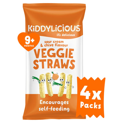 Kiddylicious Sour Cream & Chive Straws 4 X 12G — image 1