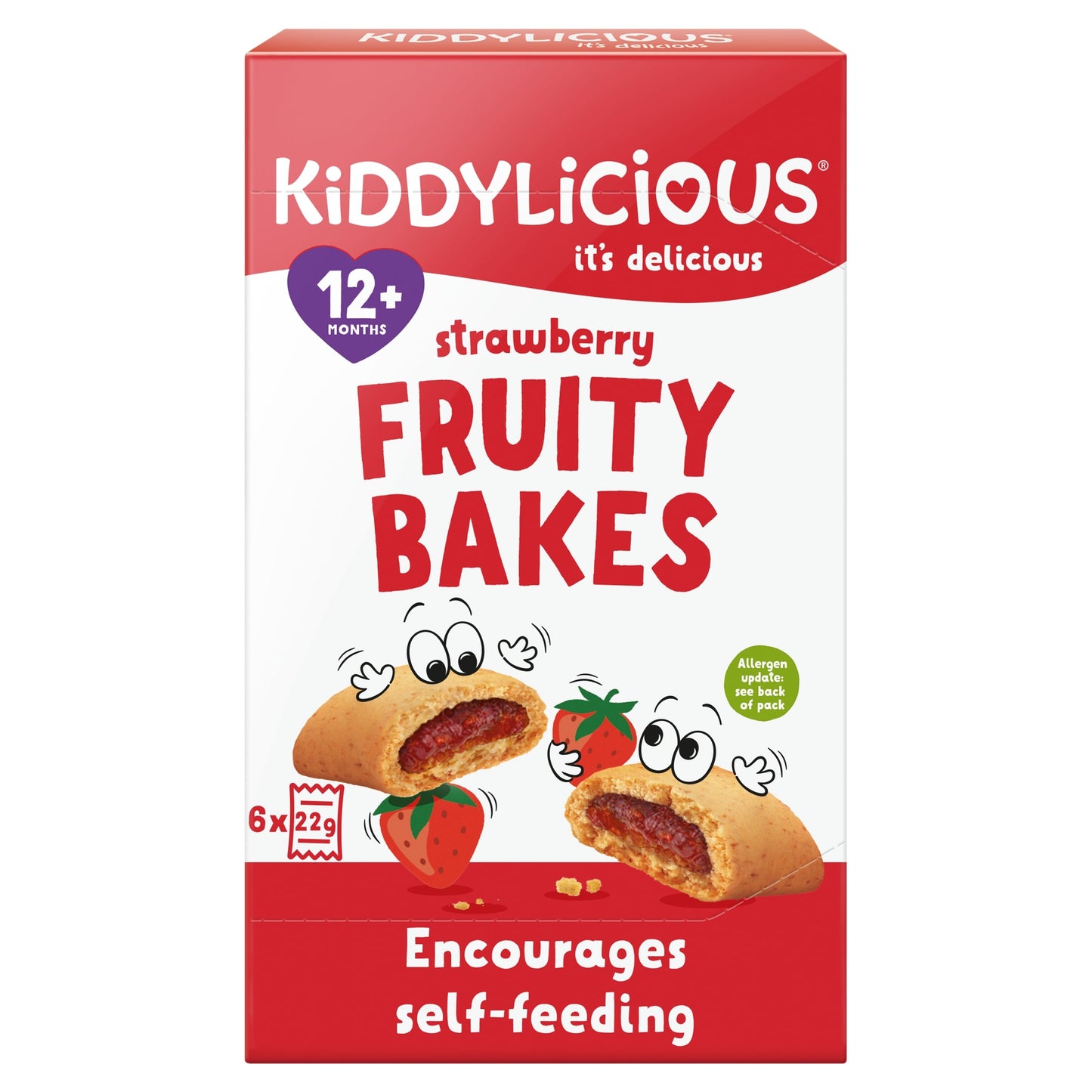 Kiddylicious Strawberry Bakes 6 X 22G — image 1