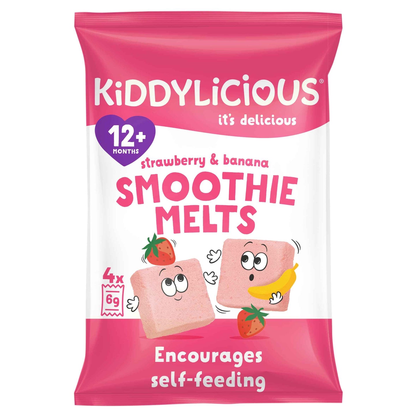 KIDDYLICIOUS Strawberry & Banana Melt 12m+4pk 24g