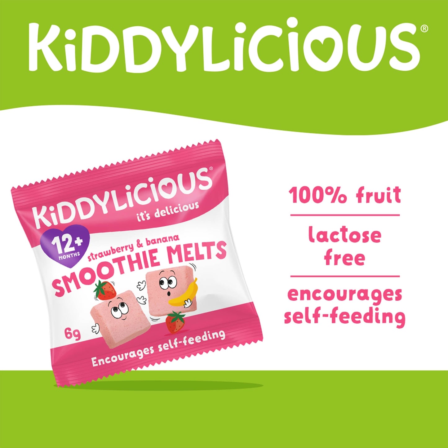 Kiddylicious Strawberry & Banana Melt 12M+4Pk 24G — image 2