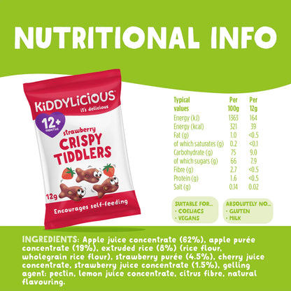 Kiddylicious Strawberry Crispy Tiddlers 4X12g — image 3