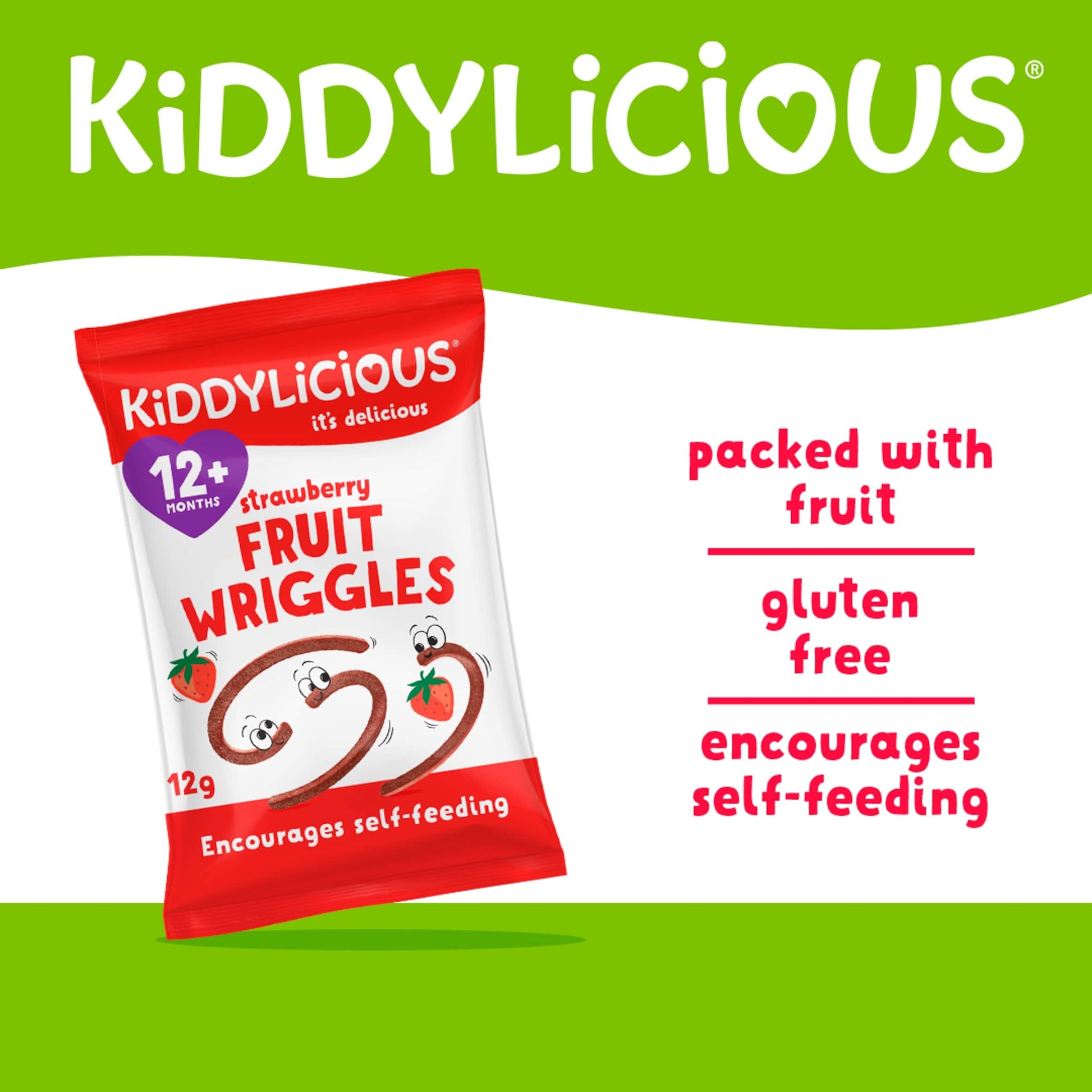 Kiddylicious Strawberry Fruit Wriggles 12G — image 2
