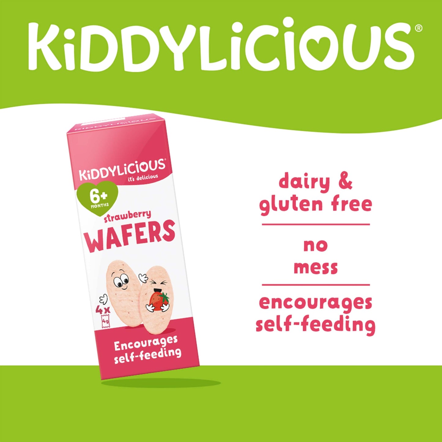 Kiddylicious Strawberry Wafers 4 x 4g — image 2