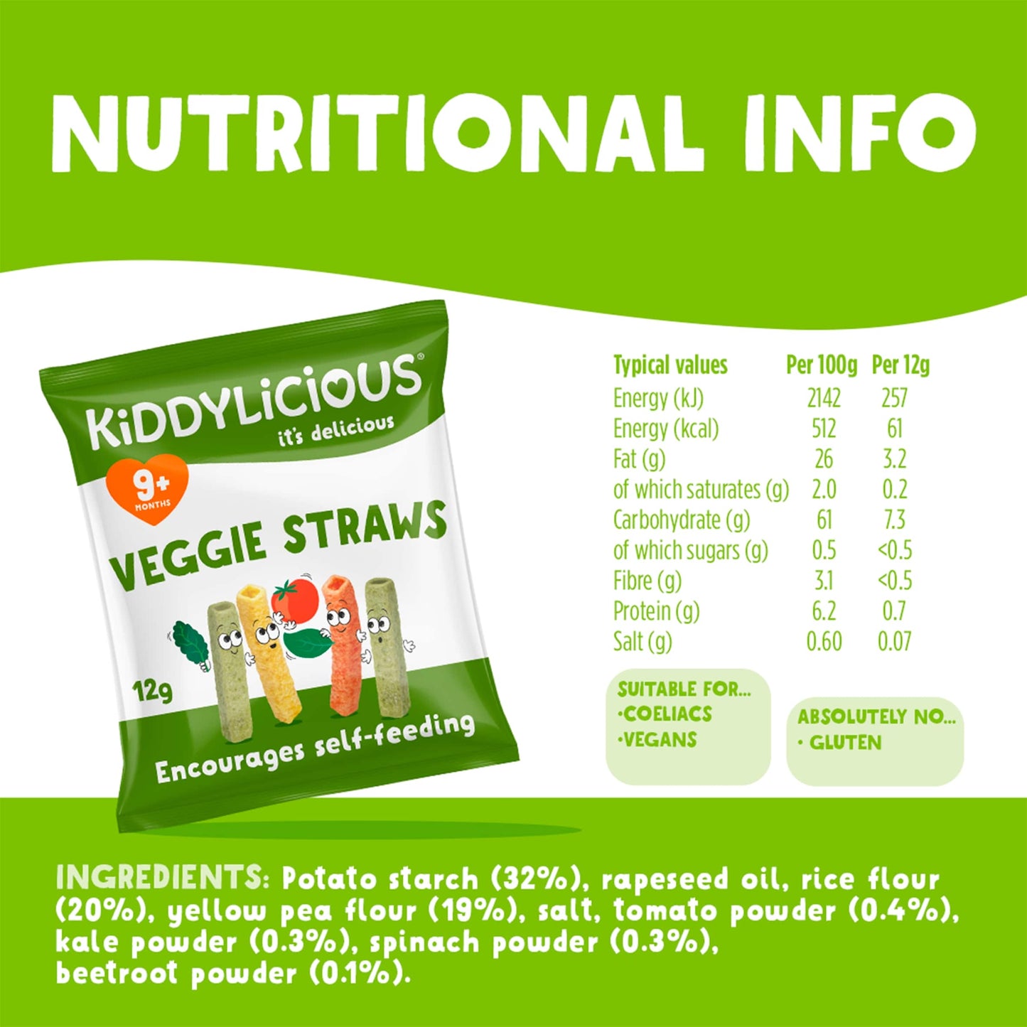 Kiddylicious Veggie Straws 10X12g — image 3