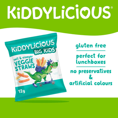 Kiddylicious Veggie Straws - Salt & Vinegar 4x12g — image 2