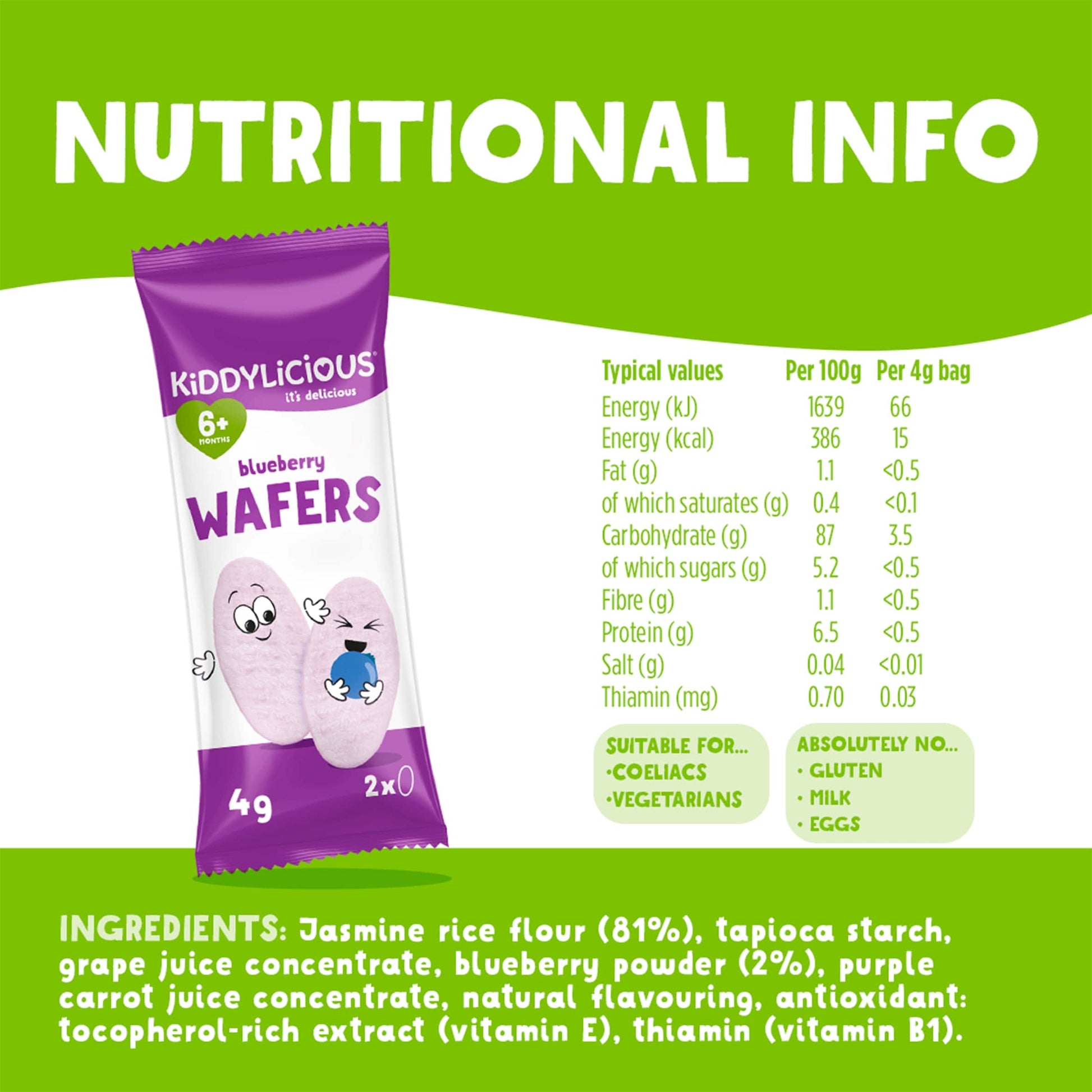 Kiddylicious Wafers Blueberry 40G — image 3