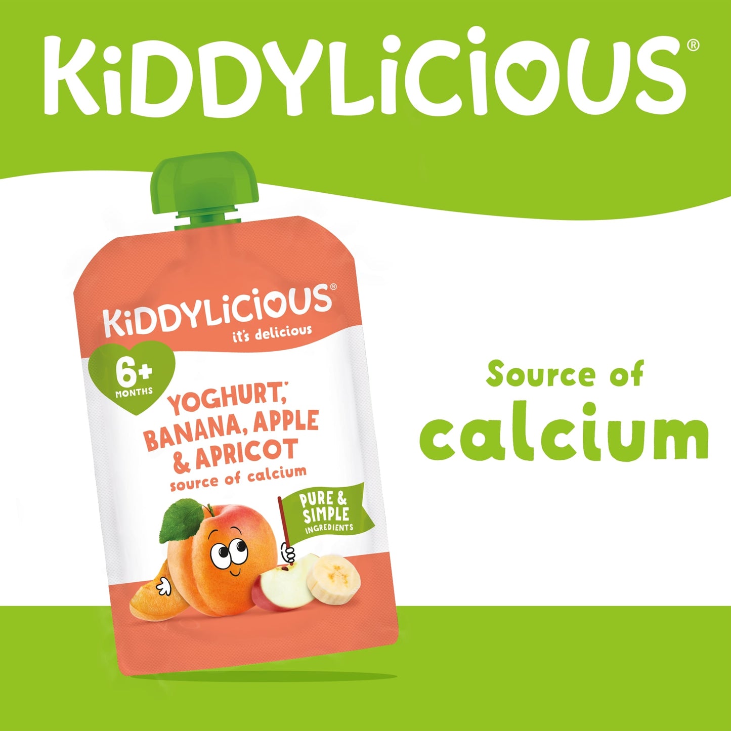 Kiddylicious Yogurt, Banana, Apple and Apricot 100g — image 2