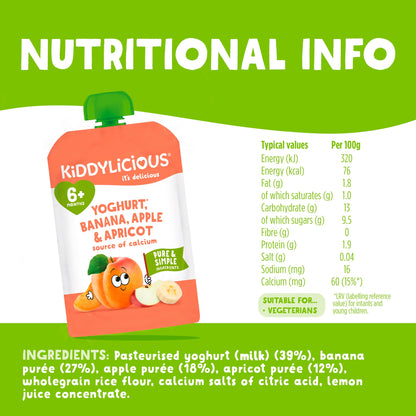 Kiddylicious Yogurt, Banana, Apple and Apricot 100g — image 3