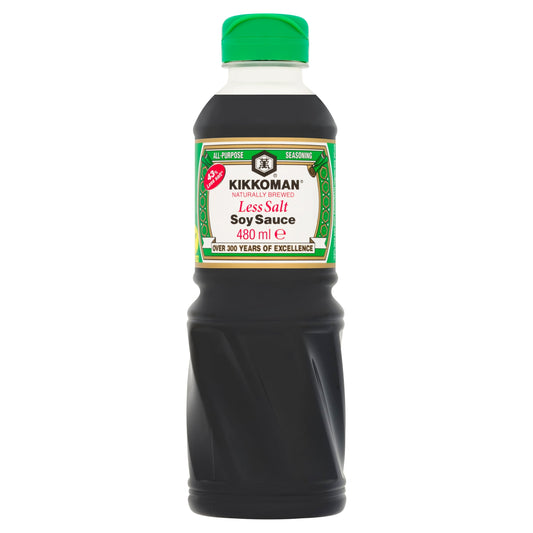 Kikkoman Less Salt Soy Sauce 480Ml — image 1