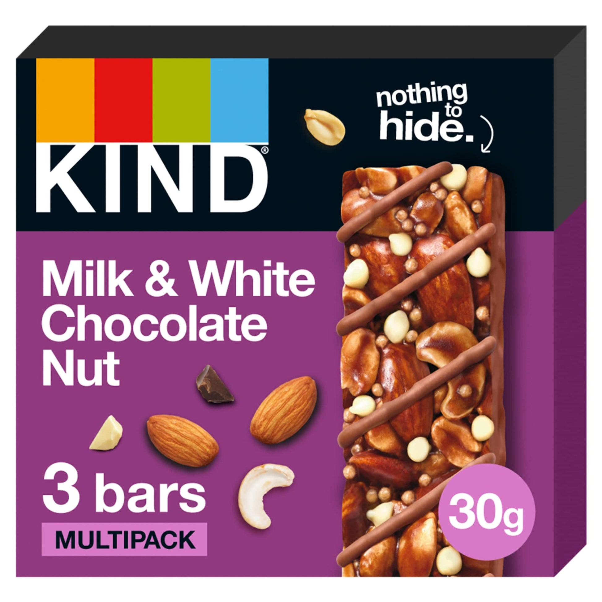 KIND Milk & White Chocolate Nut Bars 3x30g — image 1